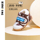Kids.ing Autumn and Winter Collection Children's Toddler Shoes Winter New Boys' Cotton Shoes Plus Velvet Warm Baby Girl's Children's Shoes Non-Slip Brown Velvet 18 Suitable for Feet Length 11.5cm