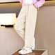 优优1点（Yoyo one）女童秋装裤子秋季休闲2024新款萝卜裤春秋儿童女孩大童运动裤白色 4882白色+16091紫色【春秋款】 140cm