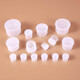 White T-shaped edge plastic plug thread protective sleeve transparent rubber cover screw anti-collision protective cover braces T-M45 (100 pieces)