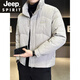 JEEP SPIRIT Down Jacket Winter Men's 2025 New Trendy Brand Korean Style Slim High-Grade Light Thin Thickened Short Jacket Men Black XL
