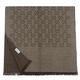 Gucci (GUCCI) Double G double-sided woven pattern, tassel shawl, wool scarf, same style for men and women, New Year gift for couples, light brown color 165904-3G646-9664