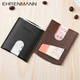 Ehrenmann [sac à empreinte ultra-mince] Sac de carte de vache de première couche pour hommes, ultra-mince et mini sac de carte compact pour contrôle d'accès au bus marron