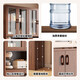 Zhong Zhangguo wine cabinet living room wall-mounted integrated cabinet home meal preparation cabinet solid wood color tea cabinet entrance display cabinet partition cabinet 8 doors 2 grids thickened and stable walnut color 120x30x174c