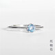 Fat Donglai quality topaz ring collection event ring tanzanite women's colored gemstone sterling silver defective 5mm Swiss blue topaz sunflower ring opening adjustable