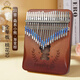 Yasisid thumb piano 21 tone kalimba adult children beginner finger birthday gift toy musical instrument forest bear brown