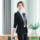 Suit Suit Women's Business Wear Formal 2025 Spring New Casual Temperament Work Wear Suit Suit Black Jacket + Trousers (502) XL Recommended 110-120Jin Jin equals 0.5 kg