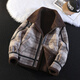 GENIUS international first-line brand plaid fur all-in-one jacket for men 2025 new winter warm plus velvet thickened jacket brown plaid M 90-115Jin Jin equals 0.5 kg