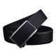 LISM light luxury high-end men's automatic buckle men's fashion belt simple business formal trousers belt trendy leather belt Q black 125cm