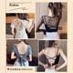 Duoqingmao (DUOQINGMAO) tube top bra for women with small breasts, push-up bra and beautiful back 2025 new one-piece camisole bra black black S (32_70ABC)