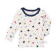 MIKIHOUSE children's T-shirt Mikihouse double bee pure veil processing full coverage pattern long-sleeved T-shirt Japan direct mail White(01) 130