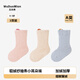 Wuduo cotton 3 pairs of baby terry socks winter thickening thickened children's socks warm mid-tube baby socks type A boneless