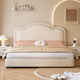 Jianxin leather bed 1.8m x 2m modern simple master bedroom cream style soft bag storage student bed leather bed T56-1