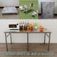 Jieyunmao Extra Thick Desktop Foldable Full Stainless Steel Folding Table Car Portable Easy Storage Night Market Stall Can Cut Vegetables Dining Table Length 120 Width 60 Height 55cm Thickened Desktop Foldable