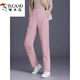 Woodpecker Down Pants Women's Outerwear New Middle-aged Fashion Straight Goose Down Pants Thick Mom Winter Wear Warm Trousers Light Pink (Free) Thin M Recommended 80-110Jin Jin equals 0.5 kg