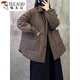 Woodpecker's late green European goods quilted thickened shirt women's winter cotton-padded inner layer casual warm cotton jacket black L recommended 120Jin Jin equal to 0.5 kg or less