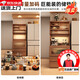Tea cabinet, side cabinet, storage cabinet, narrow cabinet against the wall, household small water bar, antique style dining cabinet, storage cabinet, short cabinet, door-to-door delivery, walnut color 50*40*76cm, 15MM thickened