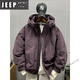 JEEP SPIRIT Workwear Hooded White Duck Down Jacket Men's Winter New Casual Loose Windproof Warm Jacket New Green M (Recommended 90-120Jin Jin equals 0.5kg)