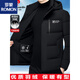 罗蒙（ROMON）羽绒服男短款冬季新款中青年连帽加厚保暖鹅绒外套爸爸装 黑色5786 【国标鹅绒】 S 165 【适合95-100斤】
