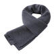 ERDOS Ordos cashmere scarf men's winter solid color versatile simple men's scarf thickened warm wool knitted gift dark gray