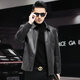 Haining Men's Leather Jacket Removable Liner Leather Jacket Men's First Layer Cowhide Lapel Machine Outer Black One Size 170L Suitable for 80-110Jin Jin is equal to 0.5 kg