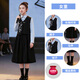 Huanshuai New Year's Day children's chorus performance costumes, primary school students' recitation and speech contest performance costumes, men's and women's Chinese style hosting ceremony, girls, long-sleeved blue shirt + vest + skirt + socks 120 cm