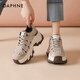 DAPHNE Daphne Fashion Retro Casual Dad Shoes Women's Thick Sole Increased Comfortable Soft Sole Versatile Sports Shoes for Women Apricot Brown 40