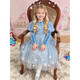 Children's Frozen Elsa princess dress autumn and winter little girl high-end birthday tutu skirt girl Elsa plus velvet plus velvet dress single skirt 120