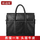 PADIEOE cowhide briefcase men's business handbag 16-inch computer bag genuine leather large-capacity men's bag business trip document bag vegetable tanned leather large (size 40*31.5*10cm) 16 inches