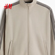 H&M 2026 Spring New Men's DryMove Fabric Standard Fit Track and Field Jacket 1314948 Beige S 170/92