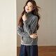 Shexi (Srcr) Thick Cable Cashmere Sweater Women's 100% Cashmere Sweater Winter Large Lapel Knitted Bottoming Sweater