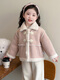 BALA Balabala is suitable for girls' velvet coat winter wear 2025 new super good-looking children's suede thickened fur leather buckle velvet thickened coat 90cm