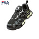 FILA Children's Shoes Running Shoes 2026 Spring New Men's and Women's Retro Running Shoes for Middle and Large Children Magic Stone Black/Castle Gray-BK 38 Inner Length 23.5cm