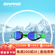 SWANS poetry swimming goggles anti-fog high-definition women's competition training men's racing swimming goggles SR31 blue-green coating_ new new color flat light