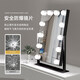 Cosmetic mirror desktop desktop led light bulb single-sided mirror rotatable vanity mirror European touch special fill-light mirror without lights comprehensive black 30*41