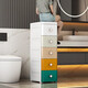 JD Logistics Furniture Crack Storage Cabinet Drawer-type Storage Rack Bathroom Kitchen Narrow Storage Cabinet 25cm Width Pure White 6 Layers