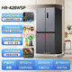 Hualing Refrigerator produced by Midea, first-class energy efficiency cross double-door, four-door, multi-door, dual-system, large-capacity PT odor-free and sterilizing home silent thin removable refrigerator HR-426WSP/air-cooled frost-free/dual frequency conversion first-class energy efficiency
