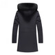 CHEVALPES international first-line brand 2025 new parka men's mid-length fur integrated mink lining fur coat outer black (fox fur collar + mink velvet lining) M 170
