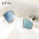 Gensz (GENSZ) GT Sencheng New French Cufflinks Natural Shell Blue Butterfly Shell Light Luxury Men's Gift Boxed Shirt Cuff Pins Romantic Blue Butterfly Shell