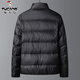 Woodpecker 90 white duck down down jacket stand collar men's winter business casual stand collar warm bread coat middle-aged large size jacket RR-YR8034 dark gray purple M 170