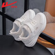 Pull back children's shoes children's sports shoes 2026 spring new boys mesh breathable dad shoes girls casual campus shoes white white -2120 37
