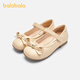 BALABALA balaOne BALABALA children's princess shoes for girls 2025 new spring and autumn sweet princess soft-soled shoes off-white 10301 23 (foot length 13.8-14.2/inner length 15.2)