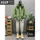 JEEP SPIRIT Workwear Hooded White Duck Down Jacket Men's Winter New Casual Loose Windproof Warm Jacket New Green M (Recommended 90-120Jin Jin equals 0.5kg)