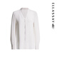 ELLASSAY (ELLASSAY) 2026 shopping mall same style new heavy mulberry silk elegant V-neck high-end commuter shirt for women EWW371C01100 beige M