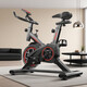 Dynamic bicycle exercise bike home silent adjustable resistance bicycle exercise indoor fitness equipment black and red color heart rate model bold frame