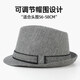 SOOKI British style top hat men's casual autumn and winter middle-aged and elderly gentleman hat dad jazz hat grandpa retro warm hat light gray one size (56-58cm)