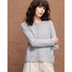 Demana gentle sheep wool round neck cardigan women's spring and autumn new style temperament pearl button velvet sweater top