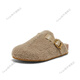 Hush Puppies 2024 Autumn New Plush Boken Slippers Women's Leather Slippers Zhongxing 36