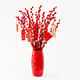 Jingdong Flowers New Year's Eve Red Silver Willow Cut Branches Home Decoration 10 Branches (50CM) Free Hanging Card + 2 Lanterns Directly from the Source