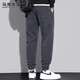 MARK FAIRWHALE casual pants men's winter small-footed pants men's trendy slim sweatpants men's pants dark gray 2XL
