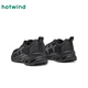 Hotwind shopping mall same style thick-soled casual shoes for women 2026 spring new outdoor sports women's shoes versatile running shoes 01 black 36